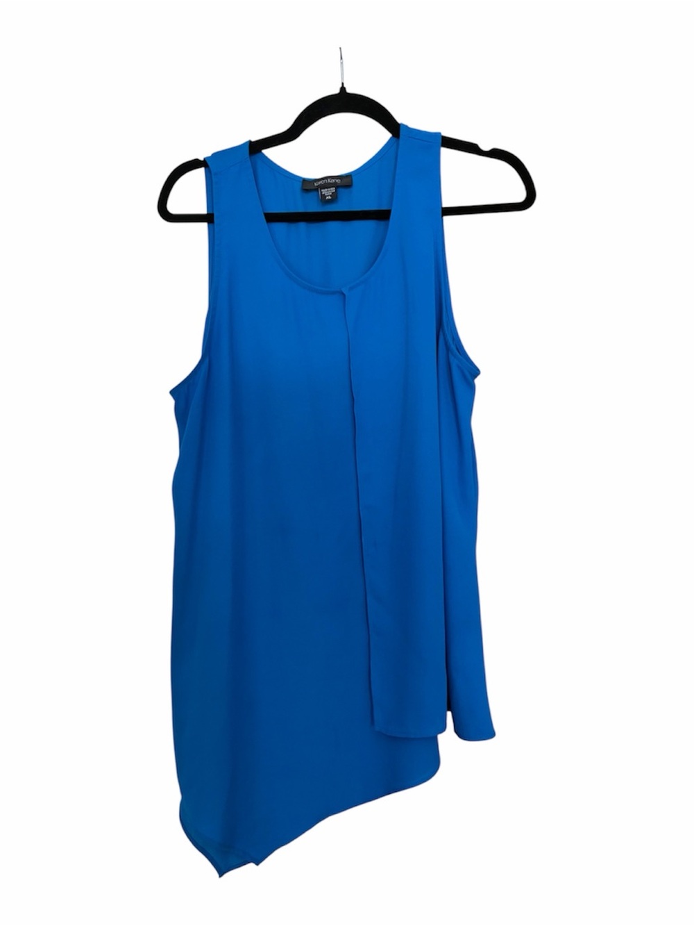 Karen Kane Bright Blue Asymmetrical Sleeveless Top Sz X-Large